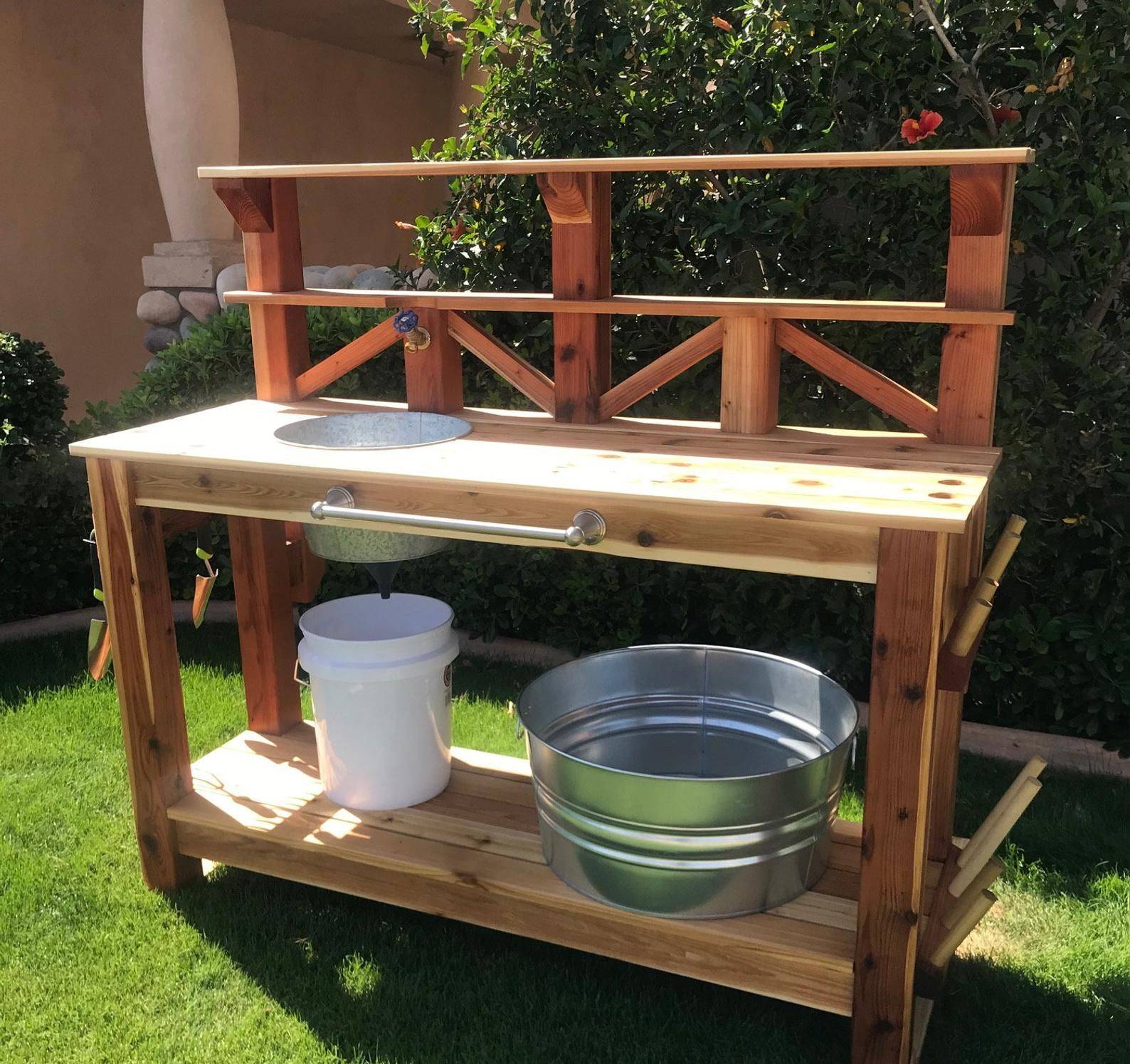 22 Outdoor Garden Potting Bench With Sink Ideas To Consider Sharonsable 7499