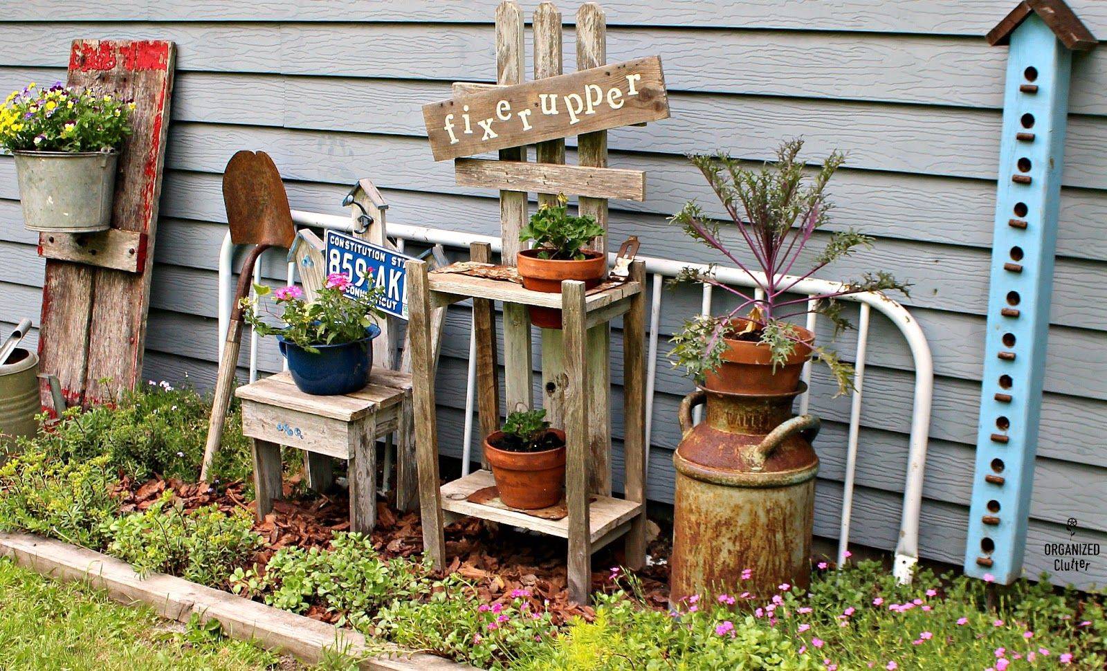 21 Junk Garden Decor Ideas You Should Check SharonSable   Image Result Outdoor Decorating Ideas Junk Garden Junk   8452 