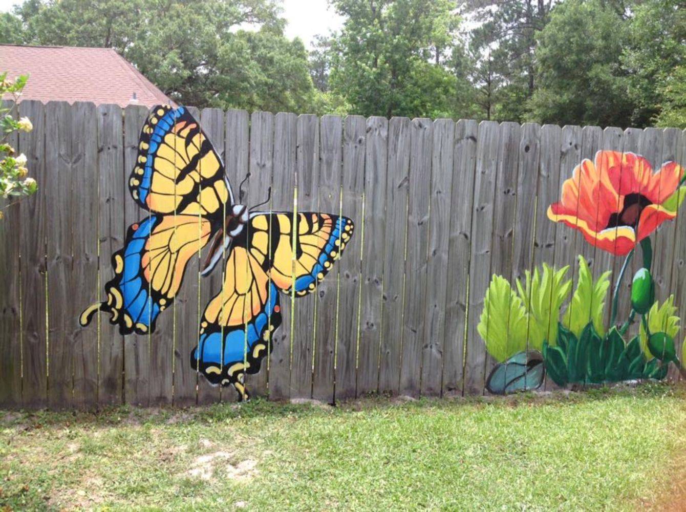 20 Garden Fence Painting Ideas You Cannot Miss | SharonSable