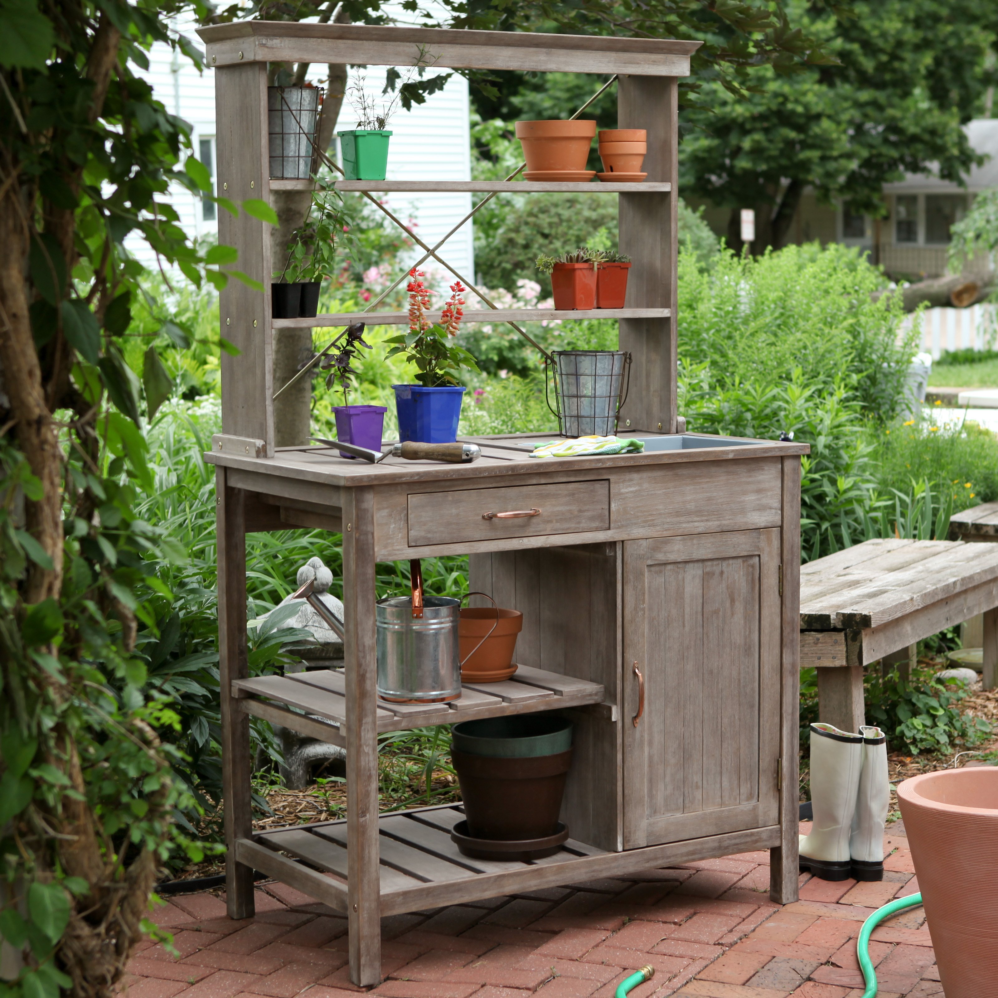 Outdoor Garden Potting Bench Design Ideas Decorelated