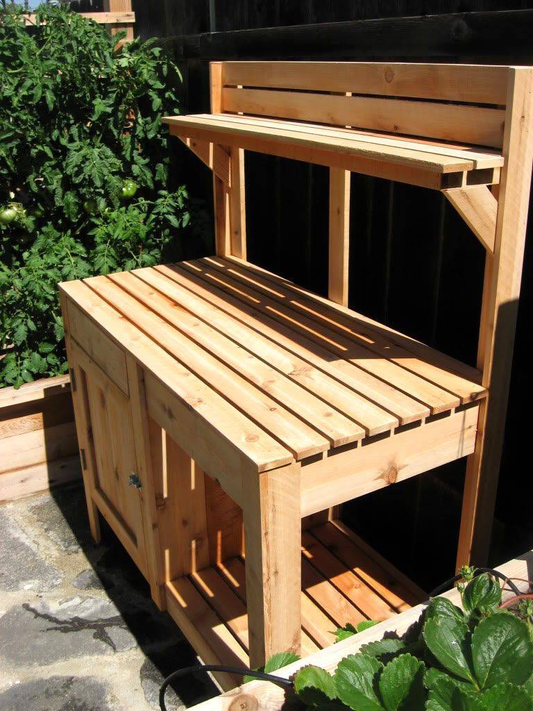 Outdoor Garden Potting Bench Design Ideas Pallet Garden Benches