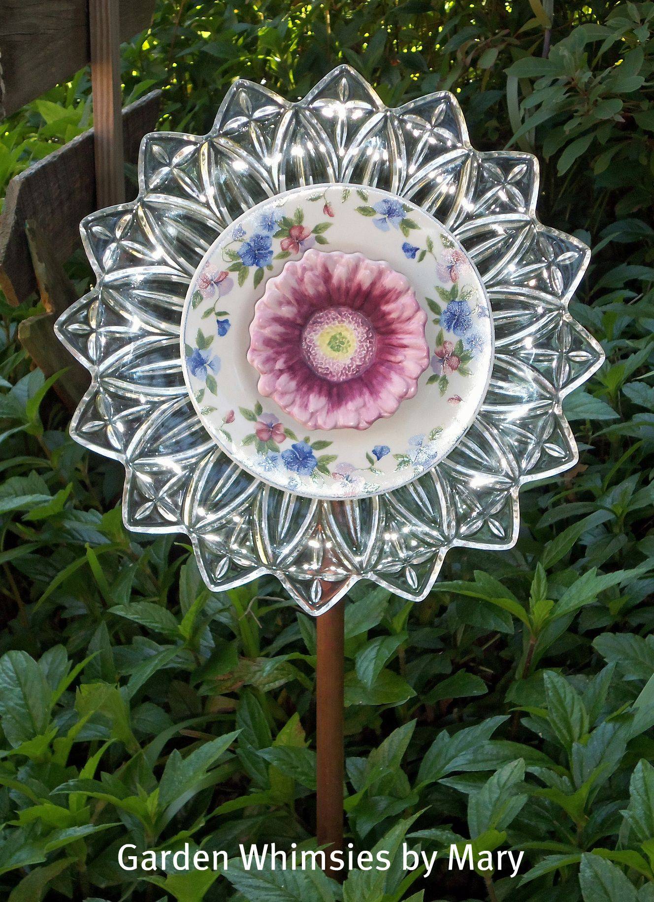 Upcycled Garden Glass Flowers
