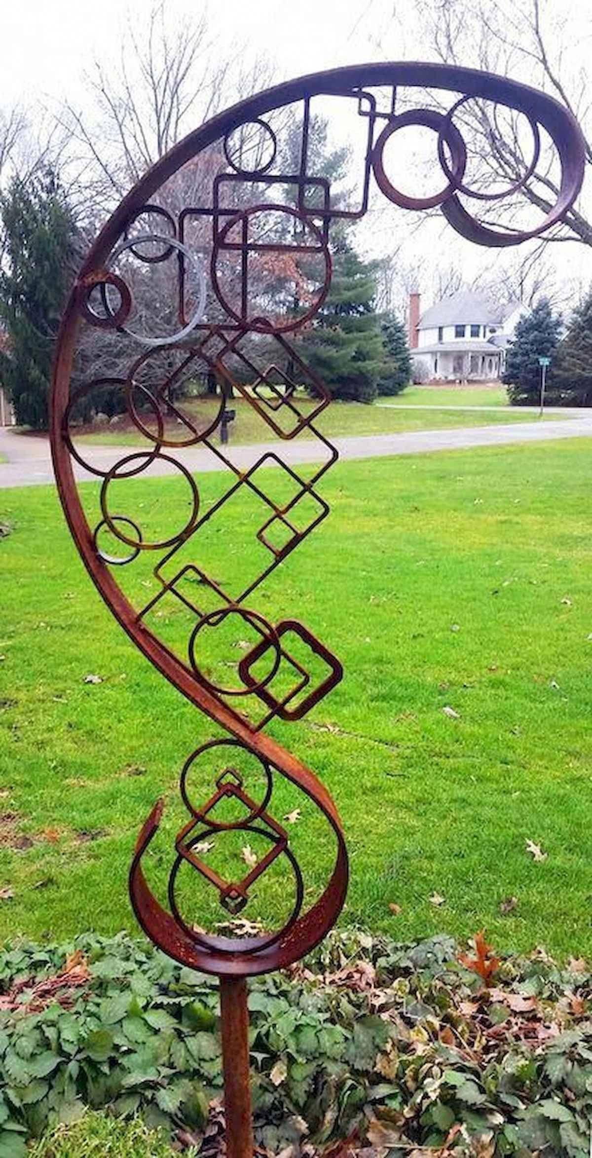 23 Simple Metal Garden Art Ideas Worth to Check | SharonSable