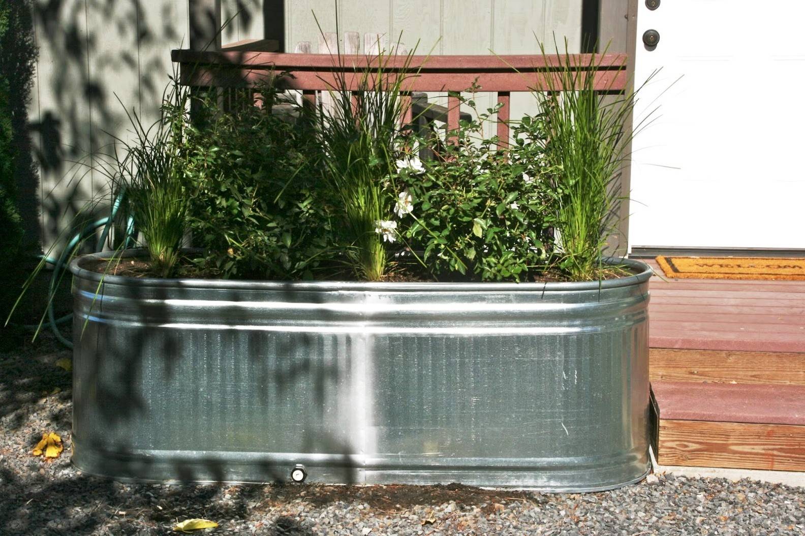 26 Galvanized Garden Planters Ideas For This Year | SharonSable