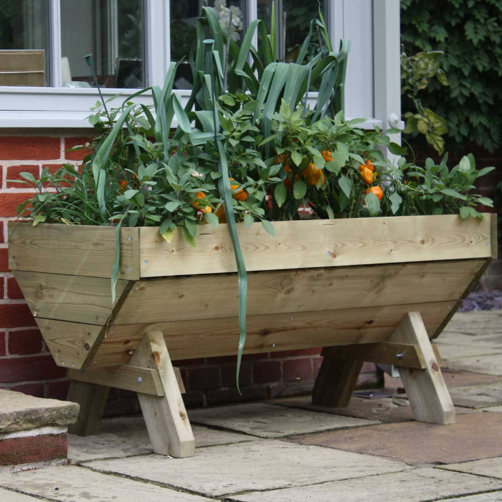 26 Raised Garden Trough Planters Ideas You Must Look | SharonSable