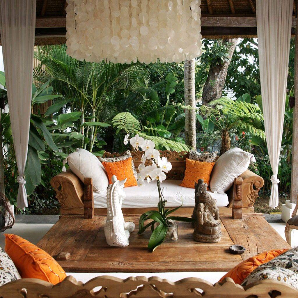 Bali Style Garden Stock Photo