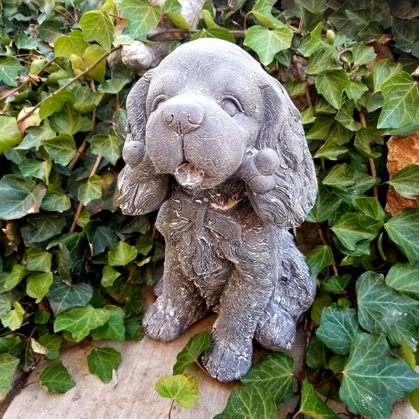 Collie Puppy Dog Statue Large Garden Ornament