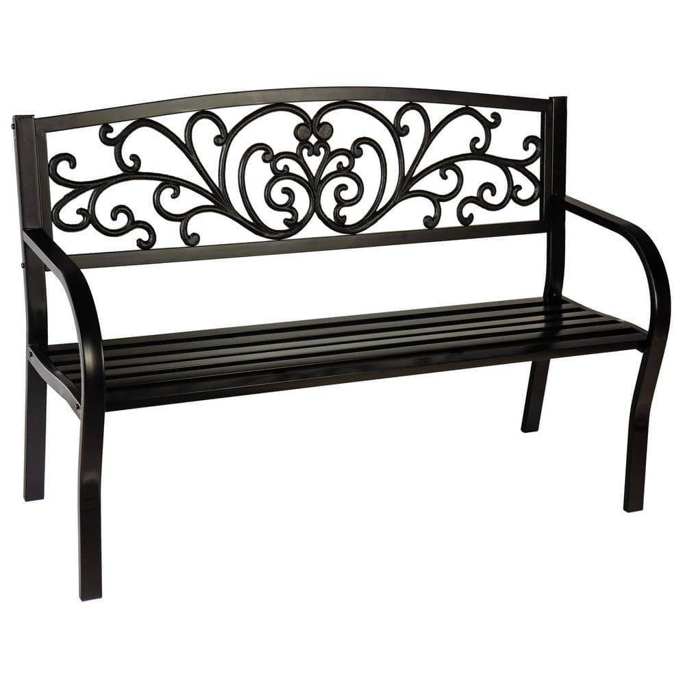 18 Black Metal Garden Bench Ideas For This Year | SharonSable