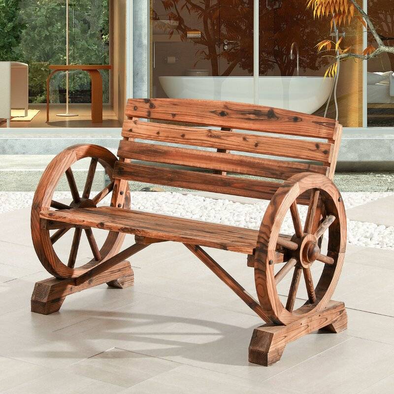 25 Wagon Wheel Garden Bench Ideas You Cannot Miss | SharonSable