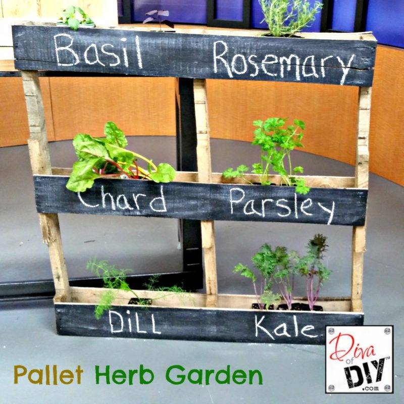 Your Own Freestanding Pallet Herb Garden