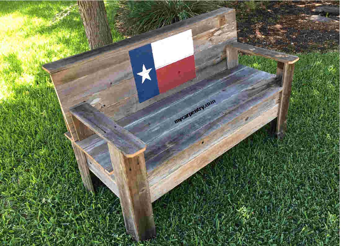 Reclaimed Scaffold Board Rustic Chunky Wood Bench