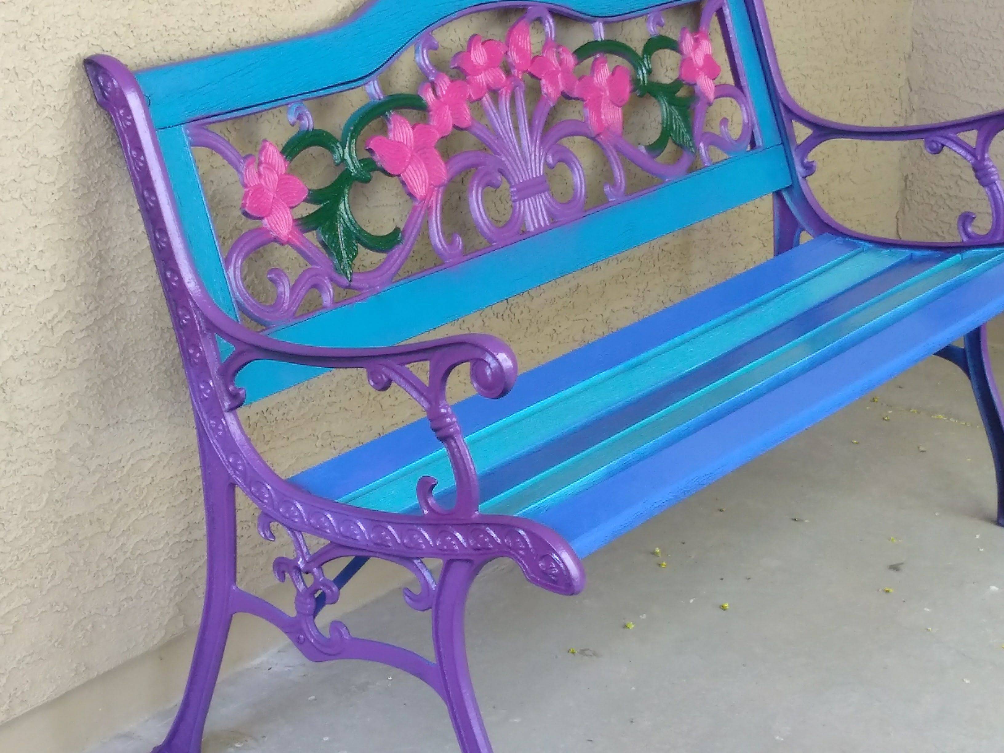 23 Garden Bench Painting Ideas For This Year Sharonsable