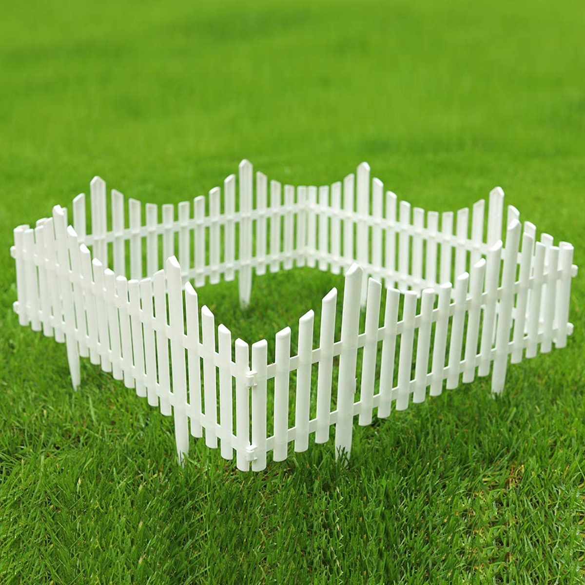 Flexible Garden Lawn Grass Edging Picket Border Panel Plastic Wall Path