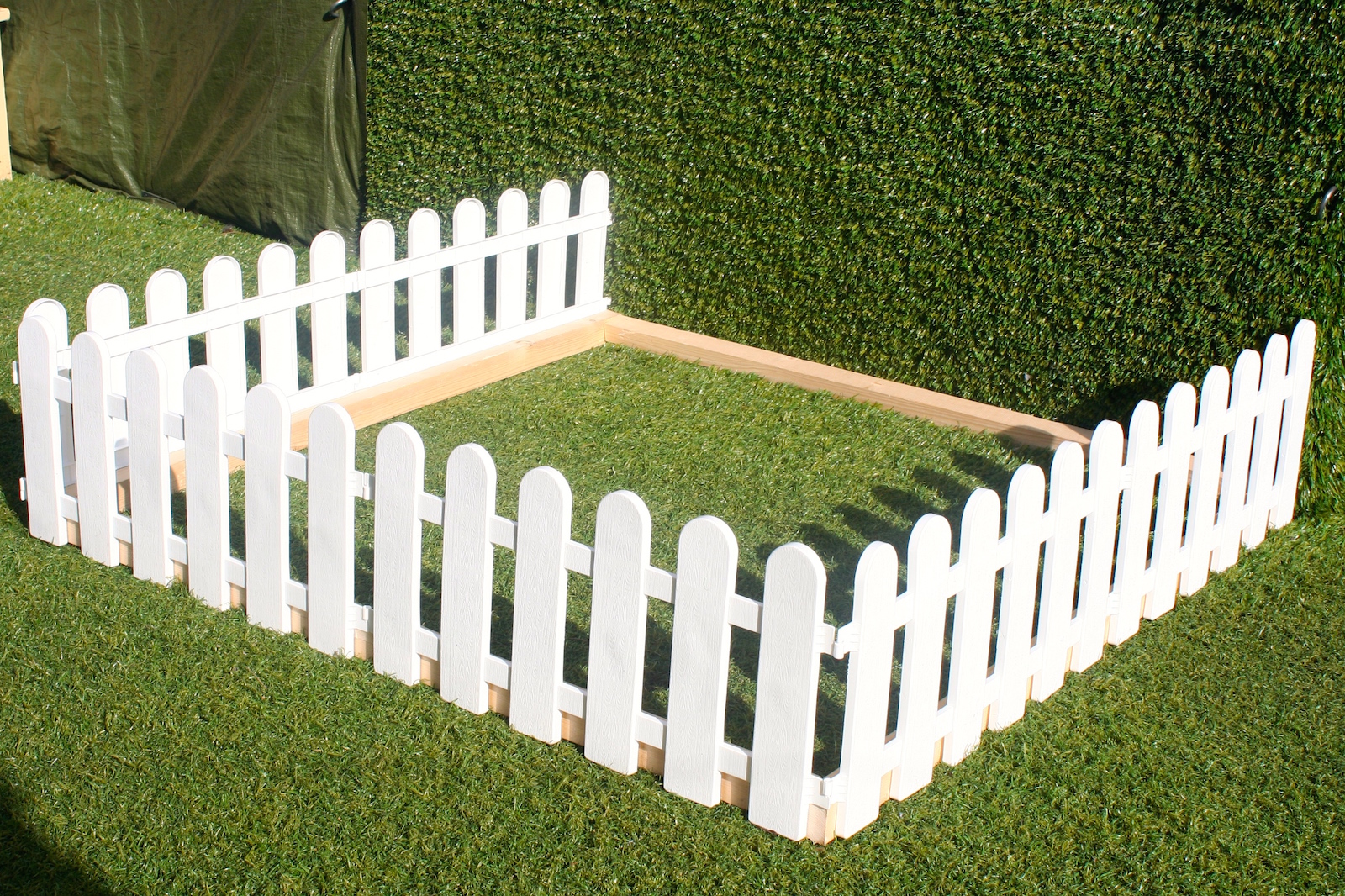 Garden Border Fence Panel Plastic White Edging Panel Picket Lawn
