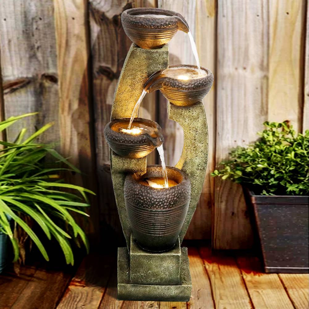 24 Unique Garden Water Fountains Outdoor Ideas Worth to Check | SharonSable