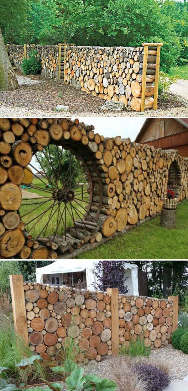 Stunning Tree Log Garden Gate