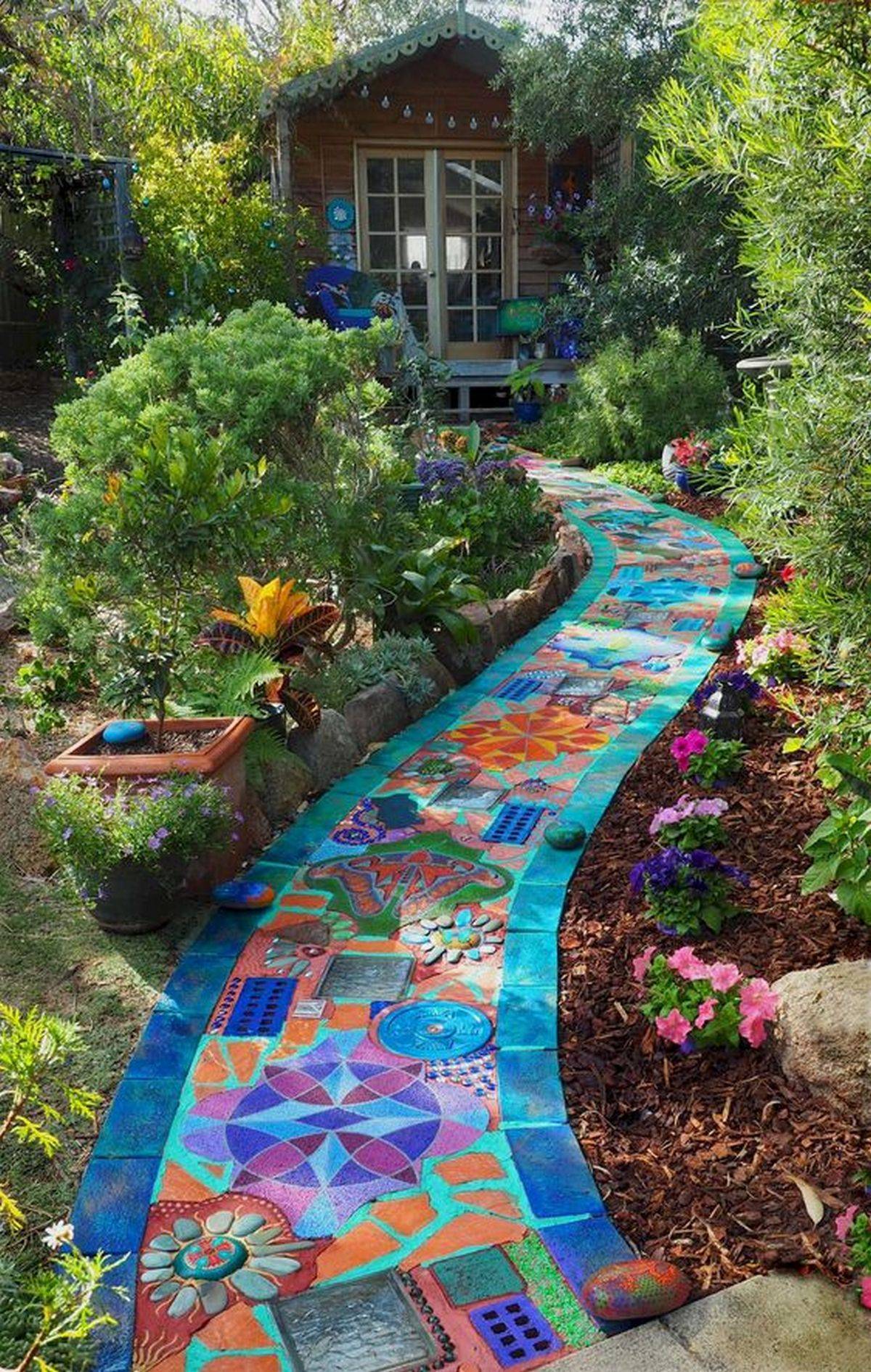 Mosaic Garden Path Ideas