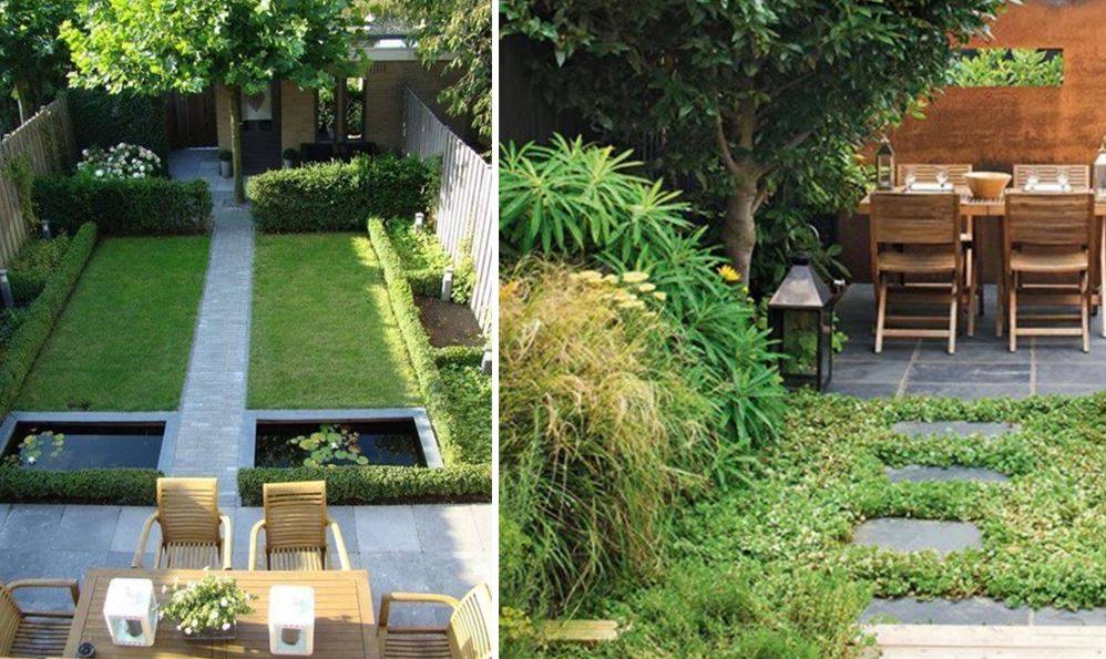 Small Rectangular Front Yard Garden Design