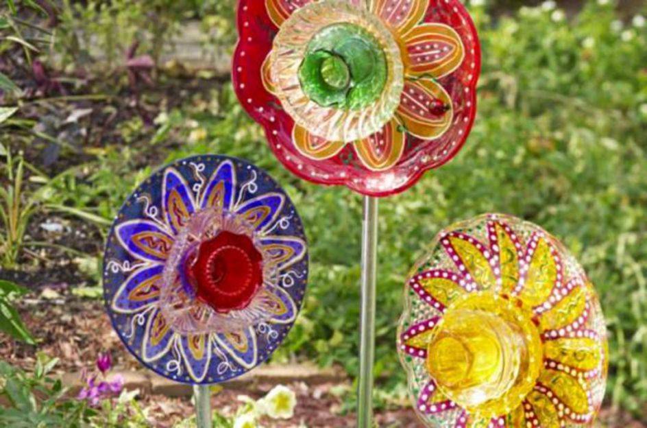 Easy Bird Bath Totem Glass Garden Art