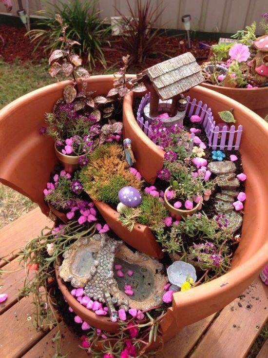 21 Broken Clay Pot Fairy Garden Ideas For This Year | SharonSable