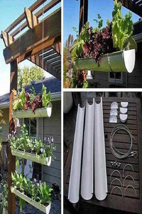 Best Diy Vertical Rain Gutter Garden Ideas