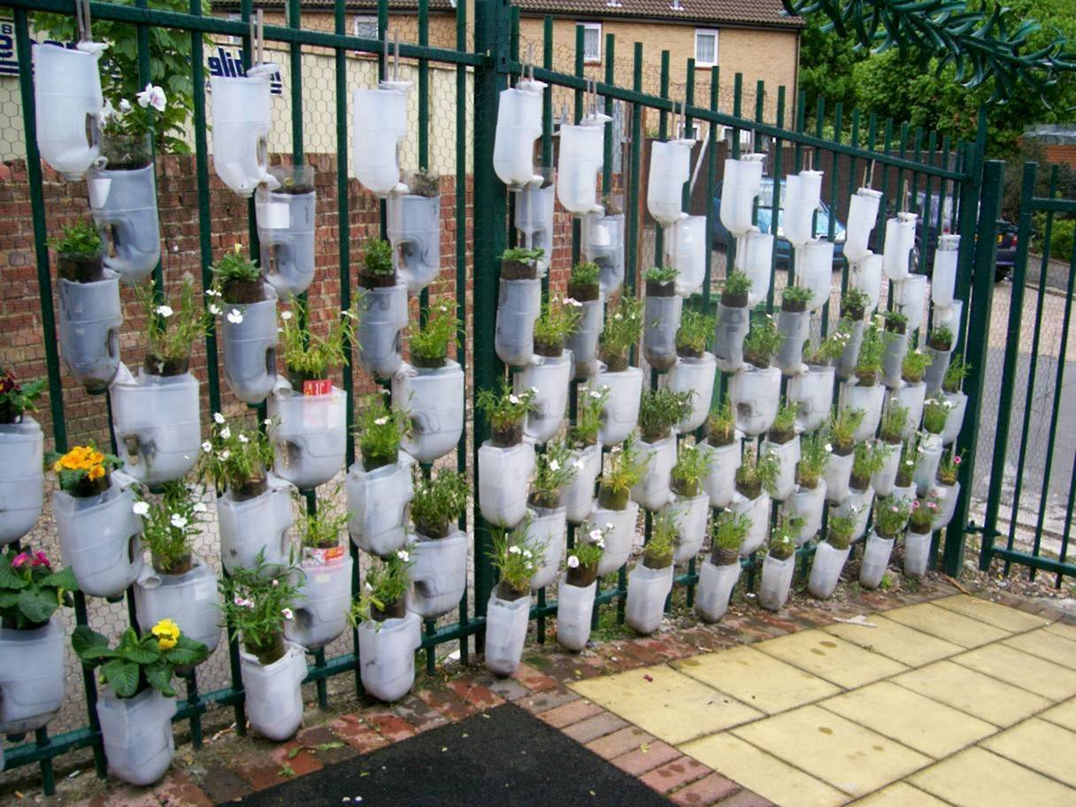 Clever Plastic Bottle Vertical Garden Ideas Recycled Garden