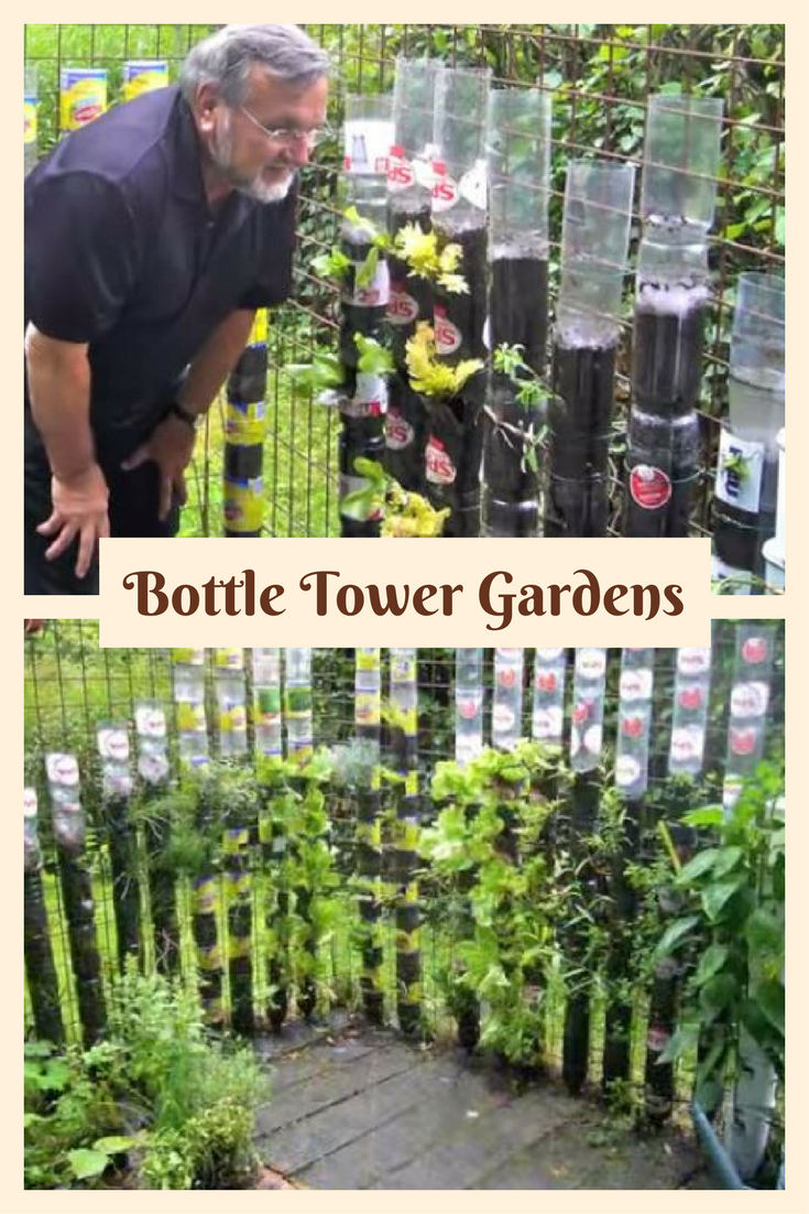 Bottle Tower Gardening