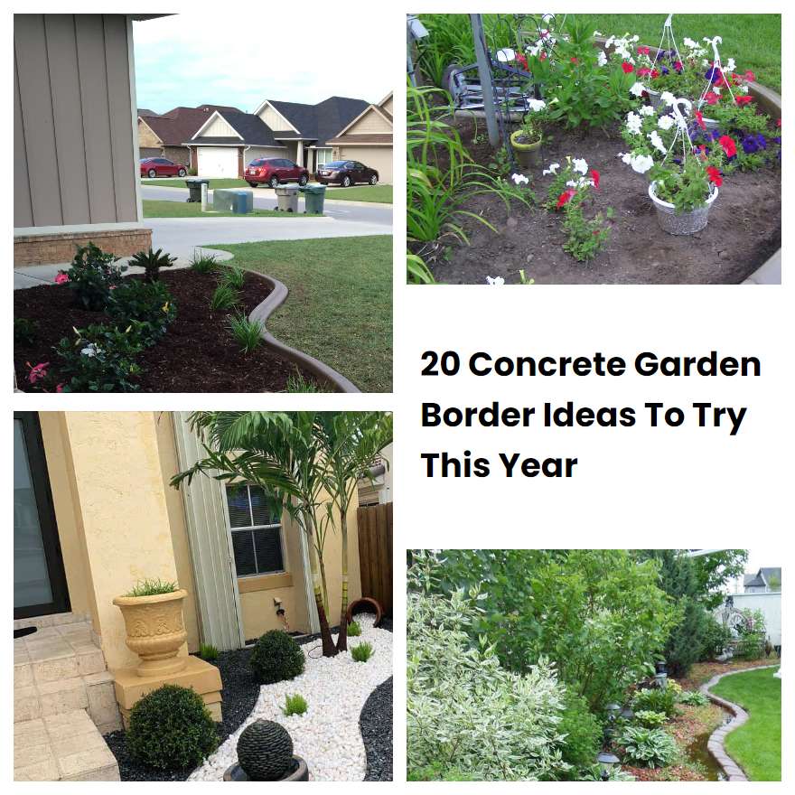 20 Concrete Garden Border Ideas To Try This Year | SharonSable