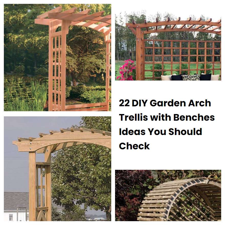 22 DIY Garden Arch Trellis with Benches Ideas You Should Check ...